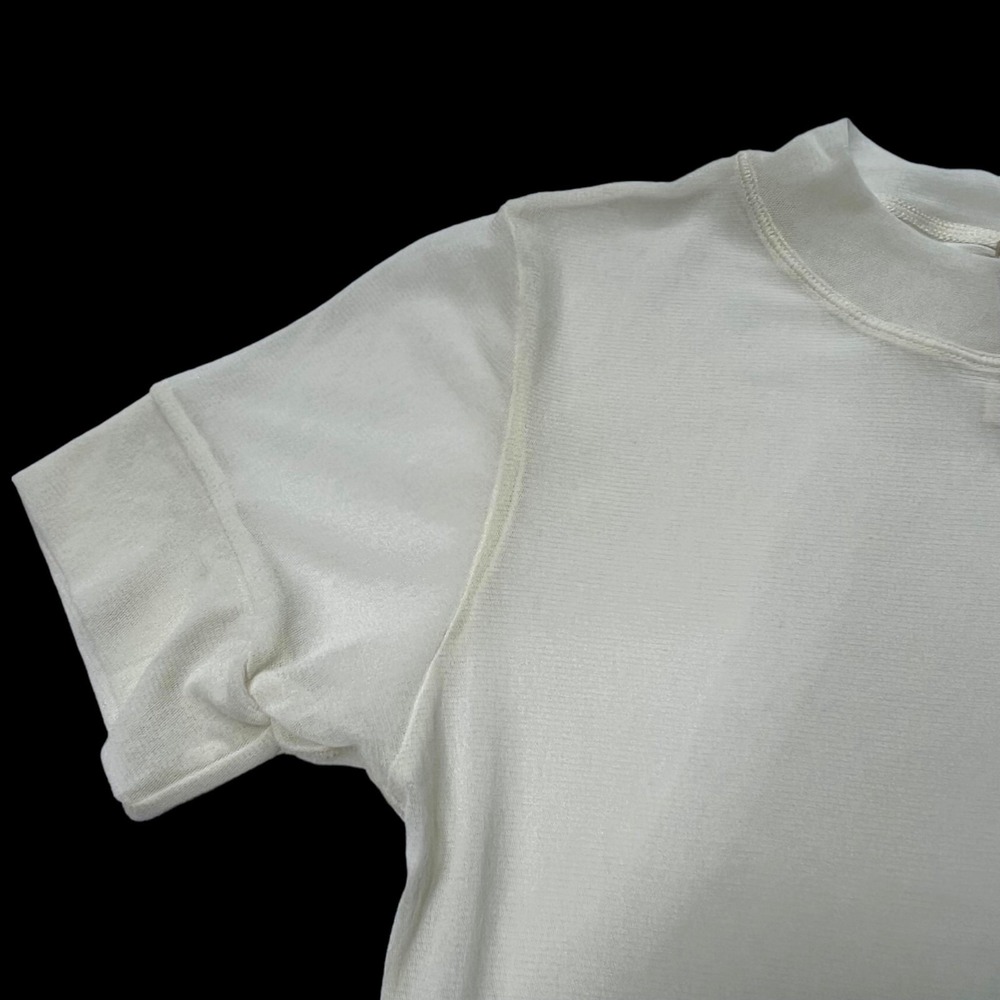 SKIMS Summer Mesh T-Shirt Bodysuit Bone Large - Picture 4 of 12